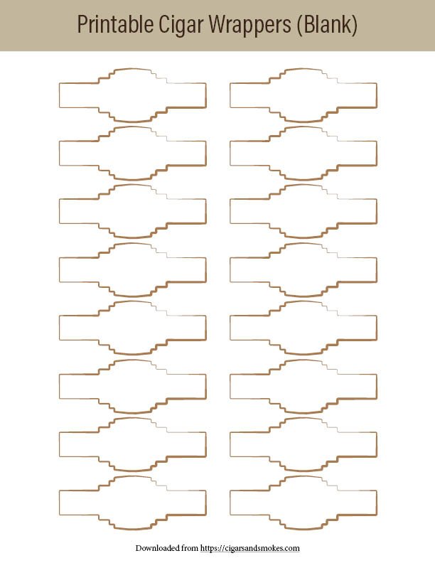 Printable Blank Cigar Wrappers